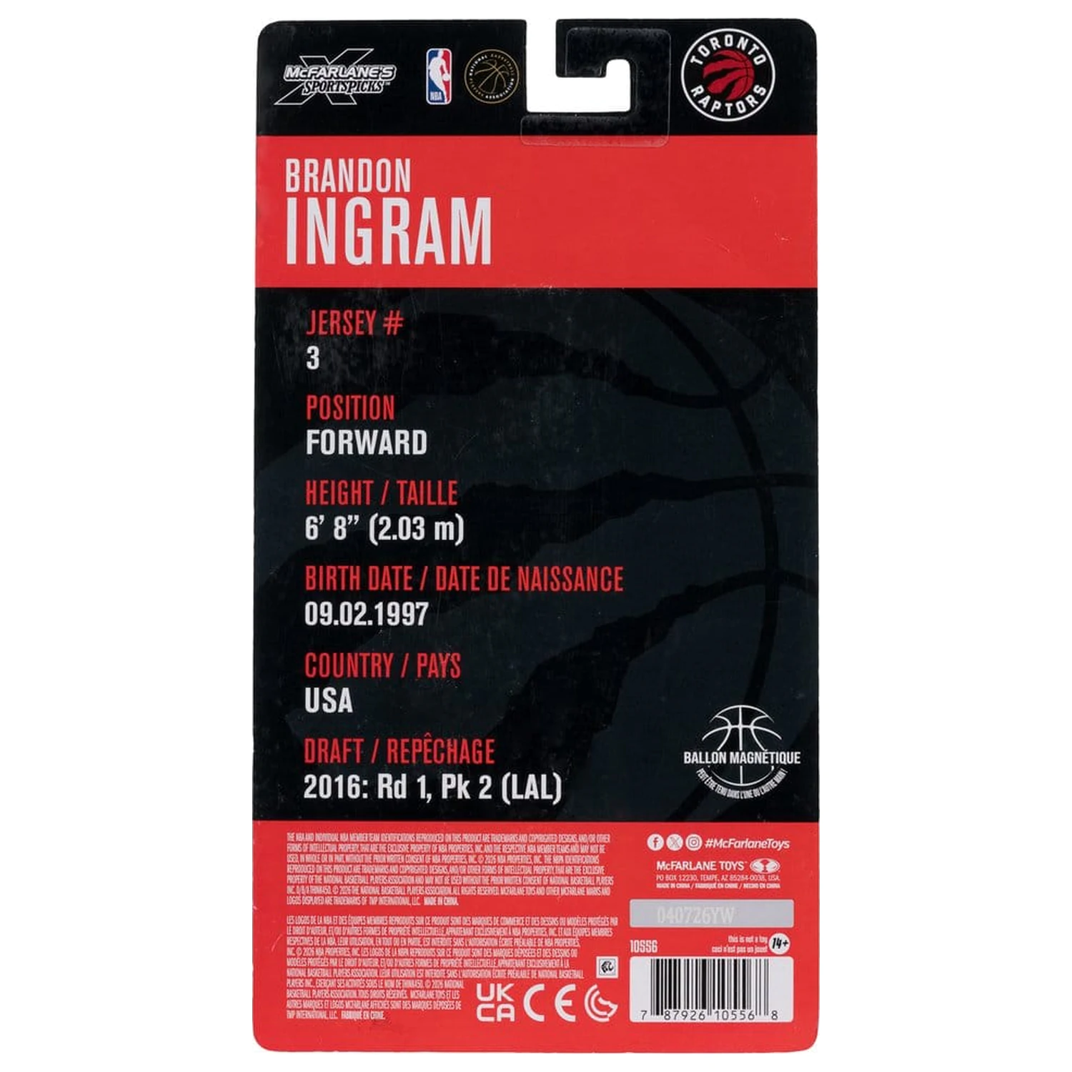 NBA SportsPicks figurka akcji Brandon Ingram (Toronto Raptors) 16 cm zdjęcie produktu