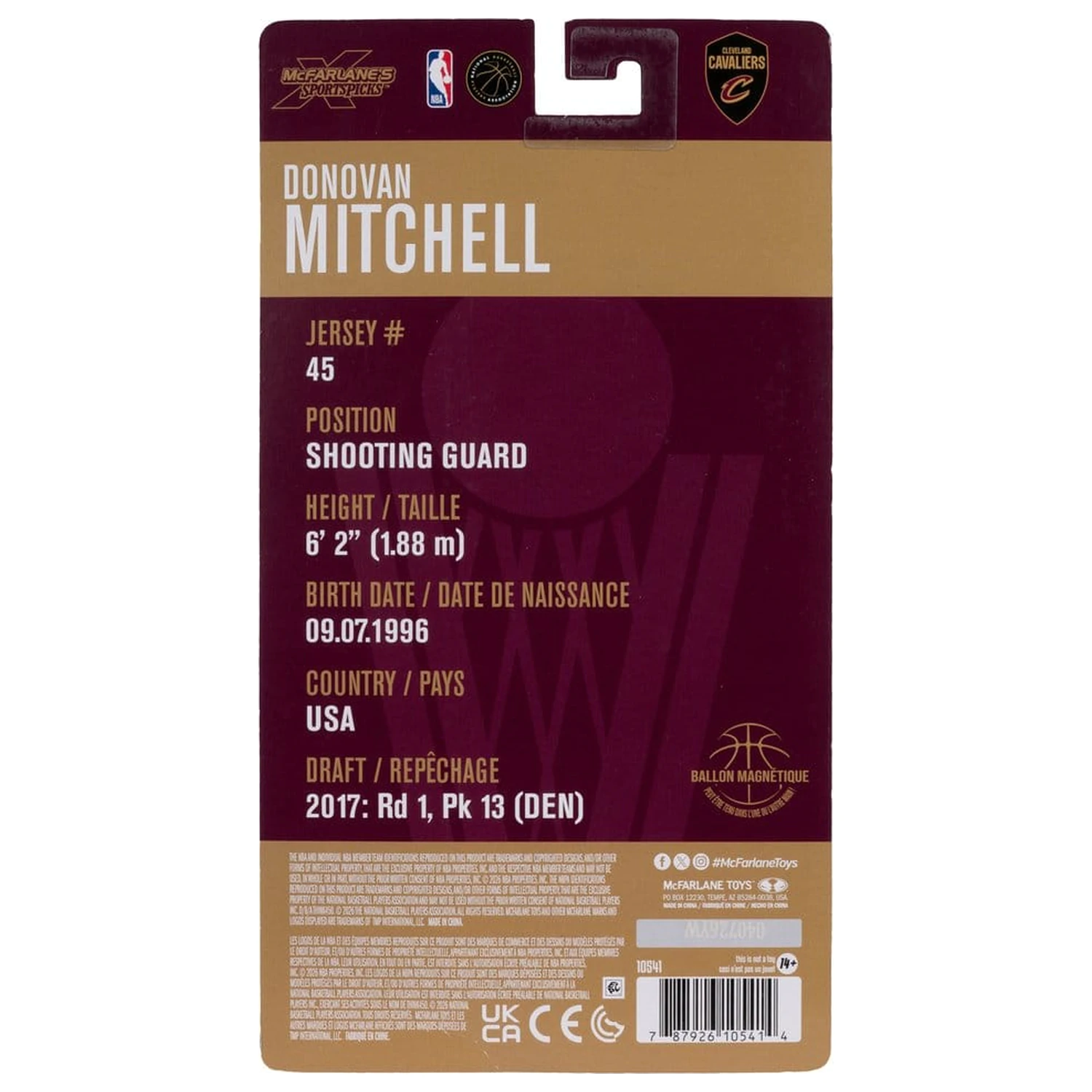 NBA SportsPicks figurka akcji Donovan Mitchell (Cleveland Cavaliers) 15 cm zdjęcie produktu