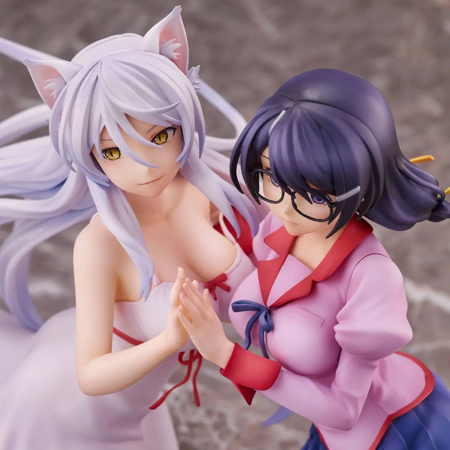 Nekomonogatari Monogatari Series Figurki PVC Tsubasa Hanekawa Zestaw (re-run) 19 cm zdjęcie produktu