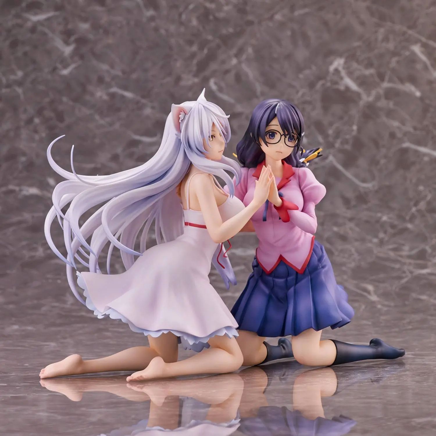 Nekomonogatari Monogatari Series Figurki PVC Tsubasa Hanekawa Zestaw (re-run) 19 cm zdjęcie produktu