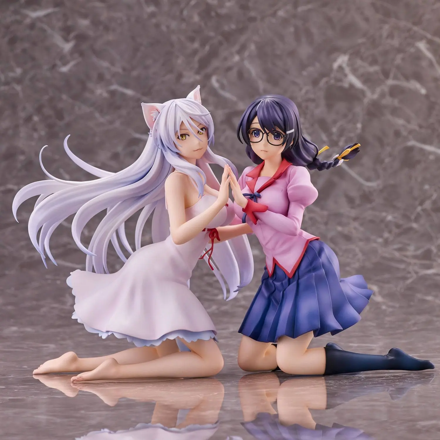 Nekomonogatari Monogatari Series Figurki PVC Tsubasa Hanekawa Zestaw (re-run) 19 cm zdjęcie produktu