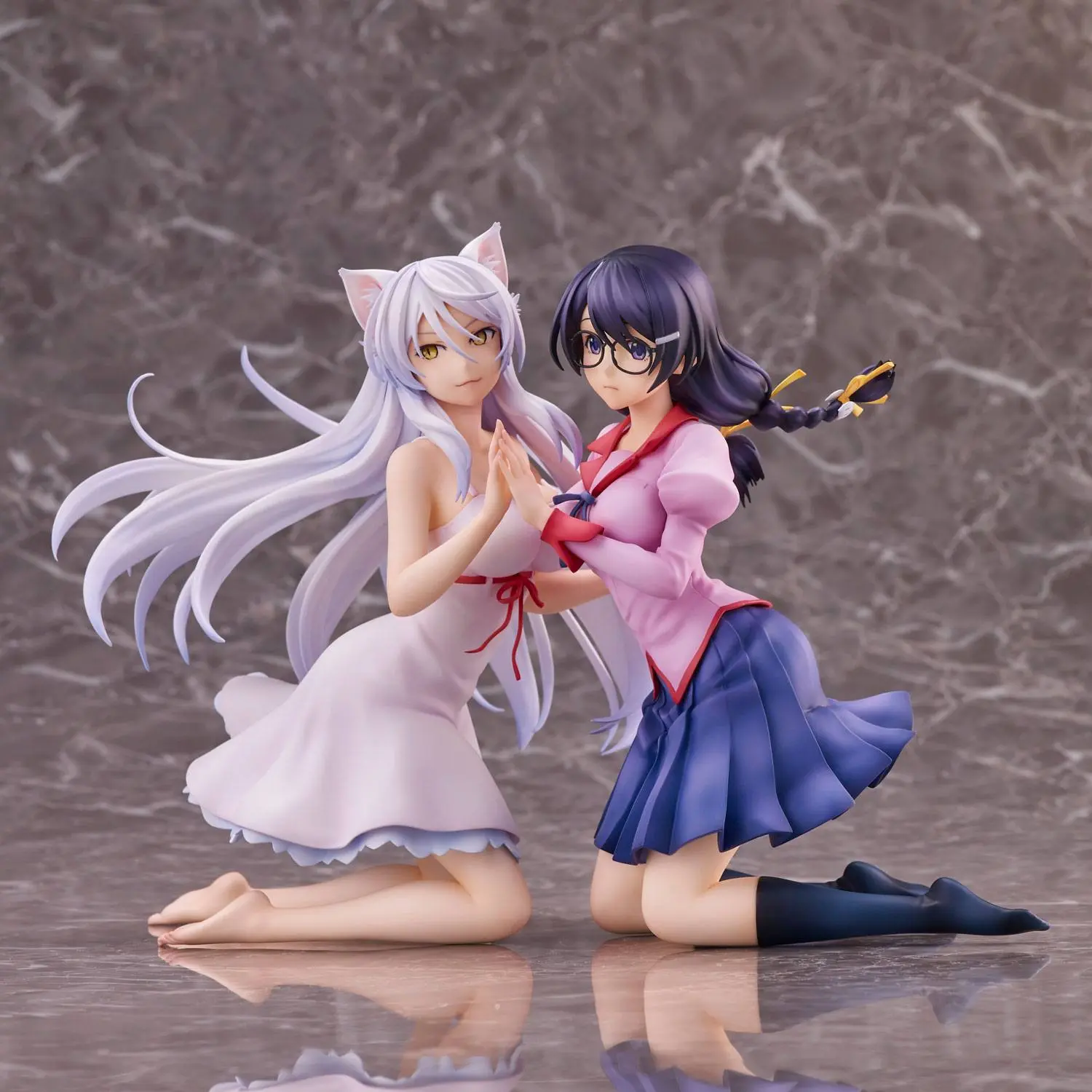 Nekomonogatari Monogatari Series Figurki PVC Tsubasa Hanekawa Zestaw (re-run) 19 cm zdjęcie produktu