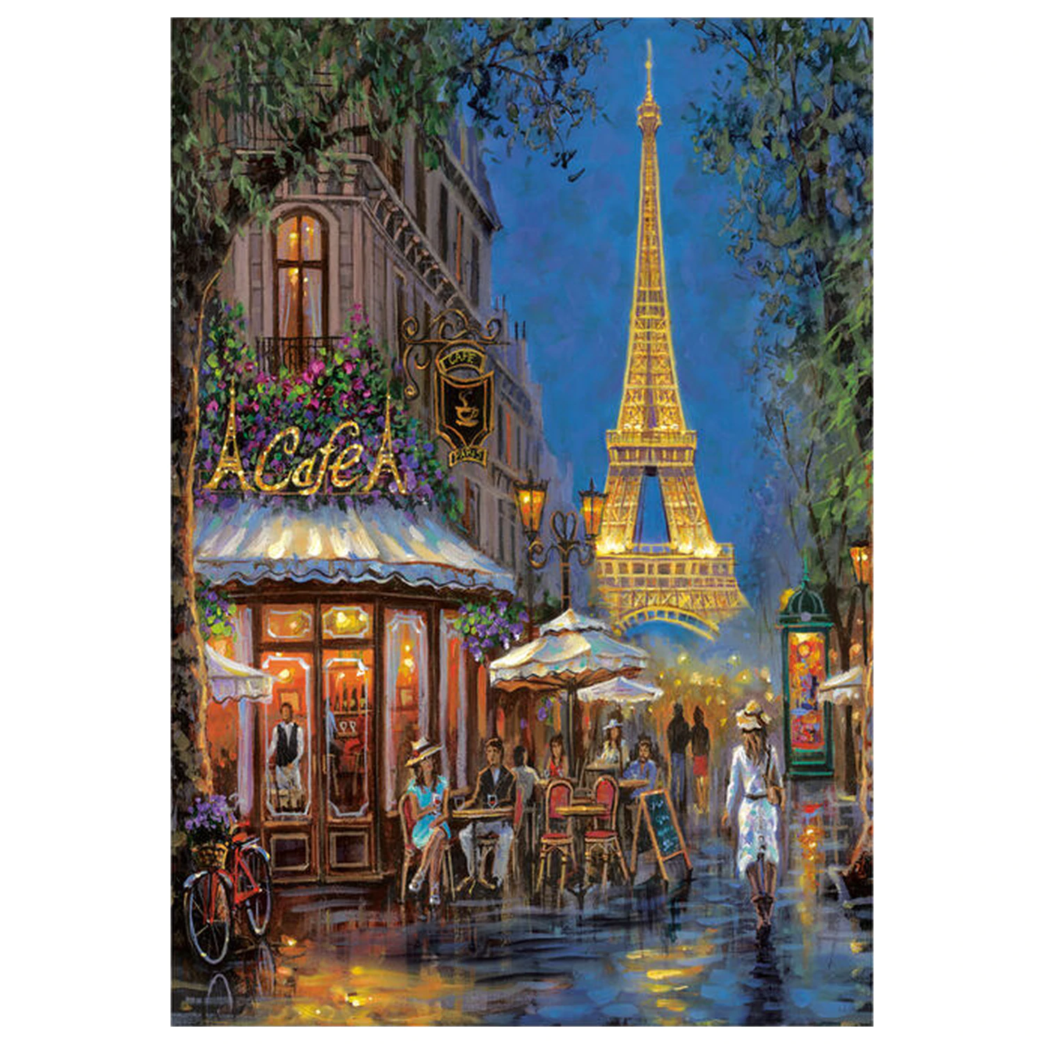 Night at the Eiffel Cafe puzzle 500 elementów zdjęcie produktu