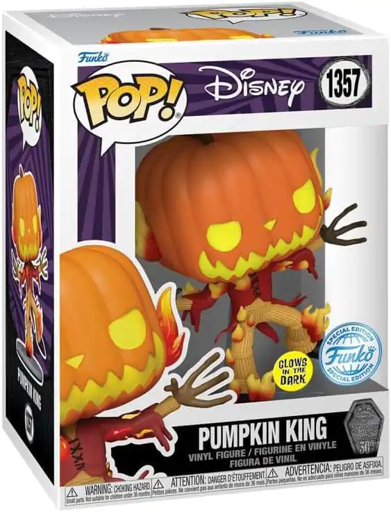 Nightmare before Christmas 30th Anniversary Funko POP! Disney figurka winylowa Pumpkin King(GW) 9 cm zdjęcie produktu