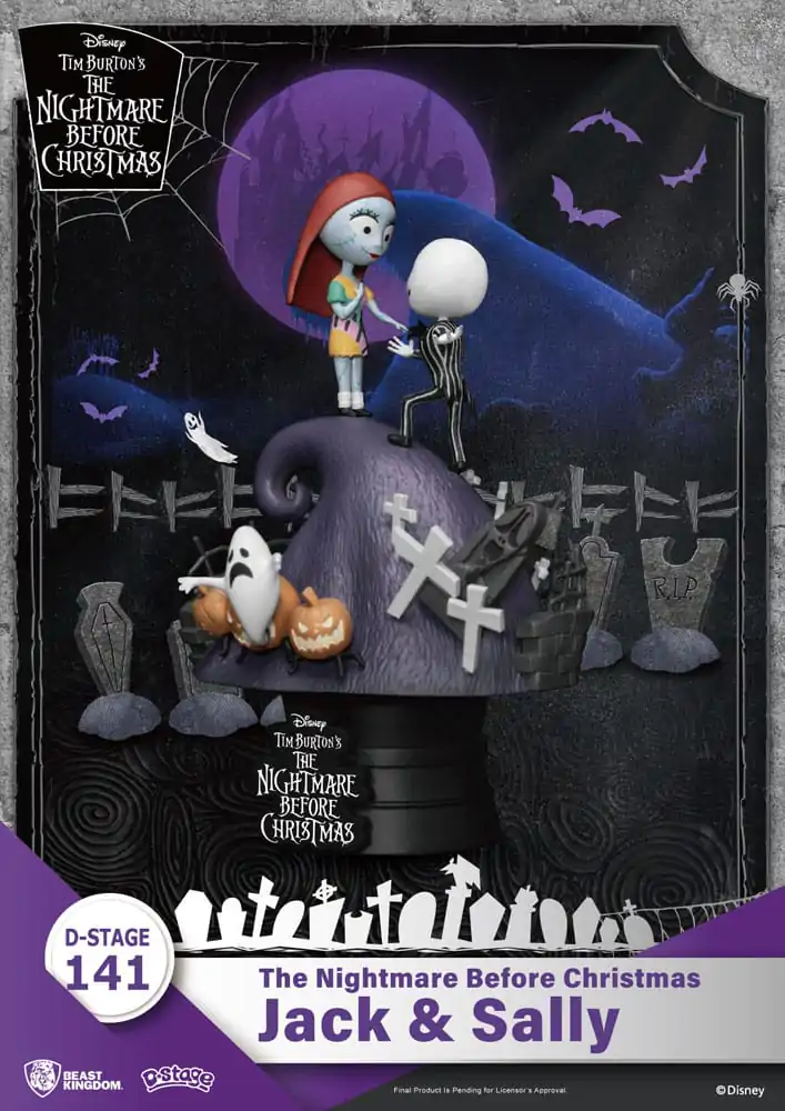 Miasteczko Halloween D-Stage PVC Diorama Jack i Sally 15 cm zdjęcie produktu