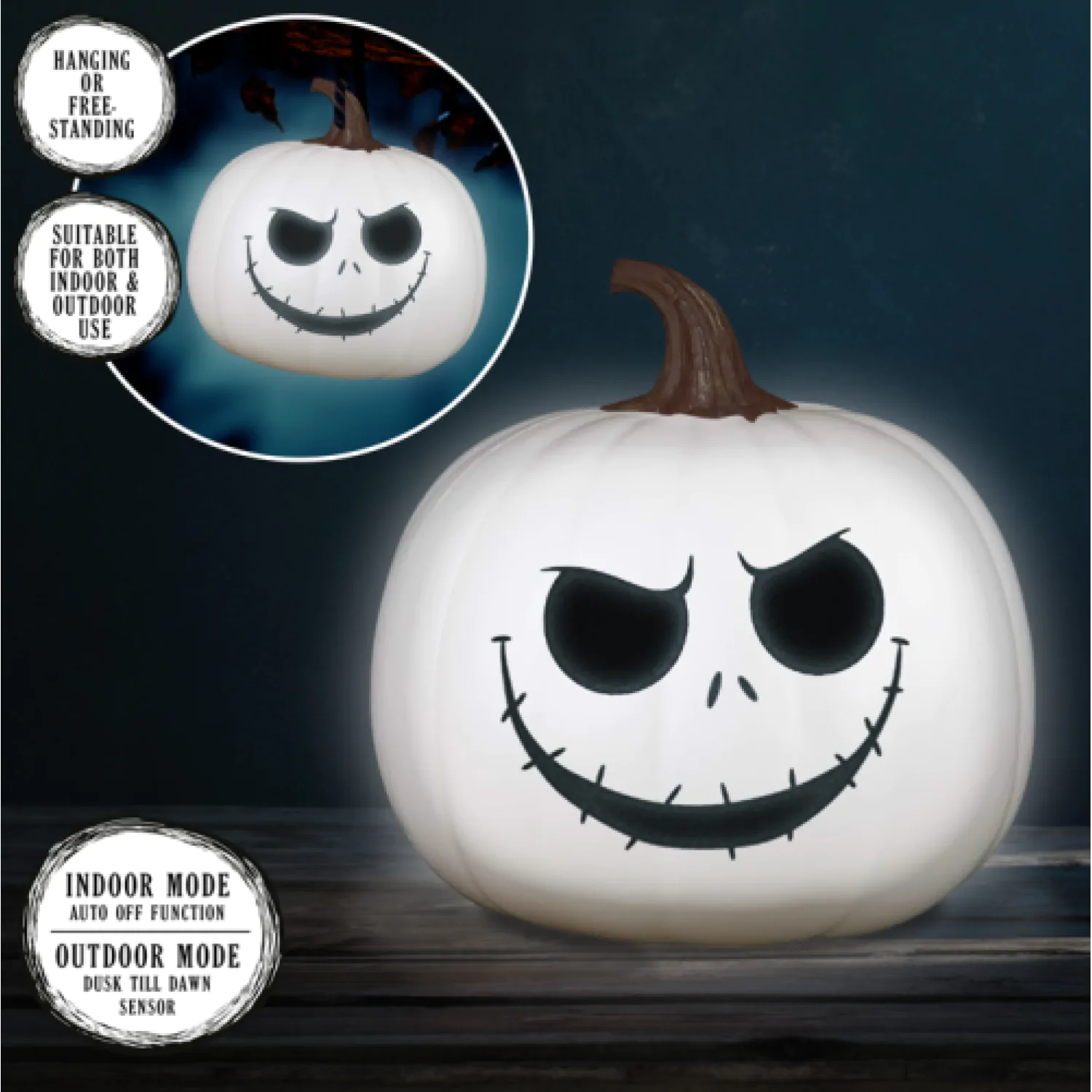 Nightmare Before Christmas Light Jack Skellington dyniowa latarnia 20 cm zdjęcie produktu