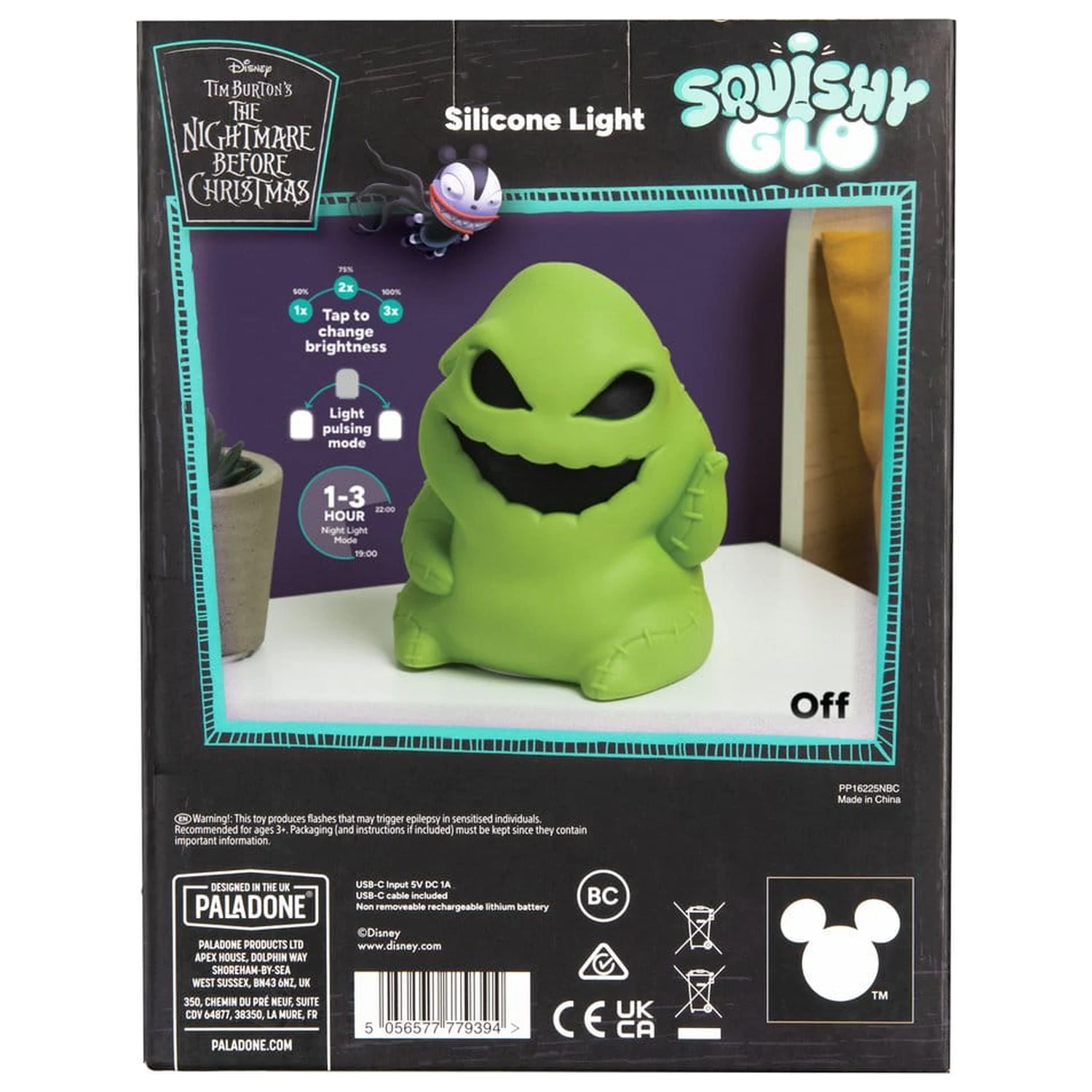 Nightmare Before Christmas SquishyGlo Silicon Light Oogie Boogie 16 cm zdjęcie produktu