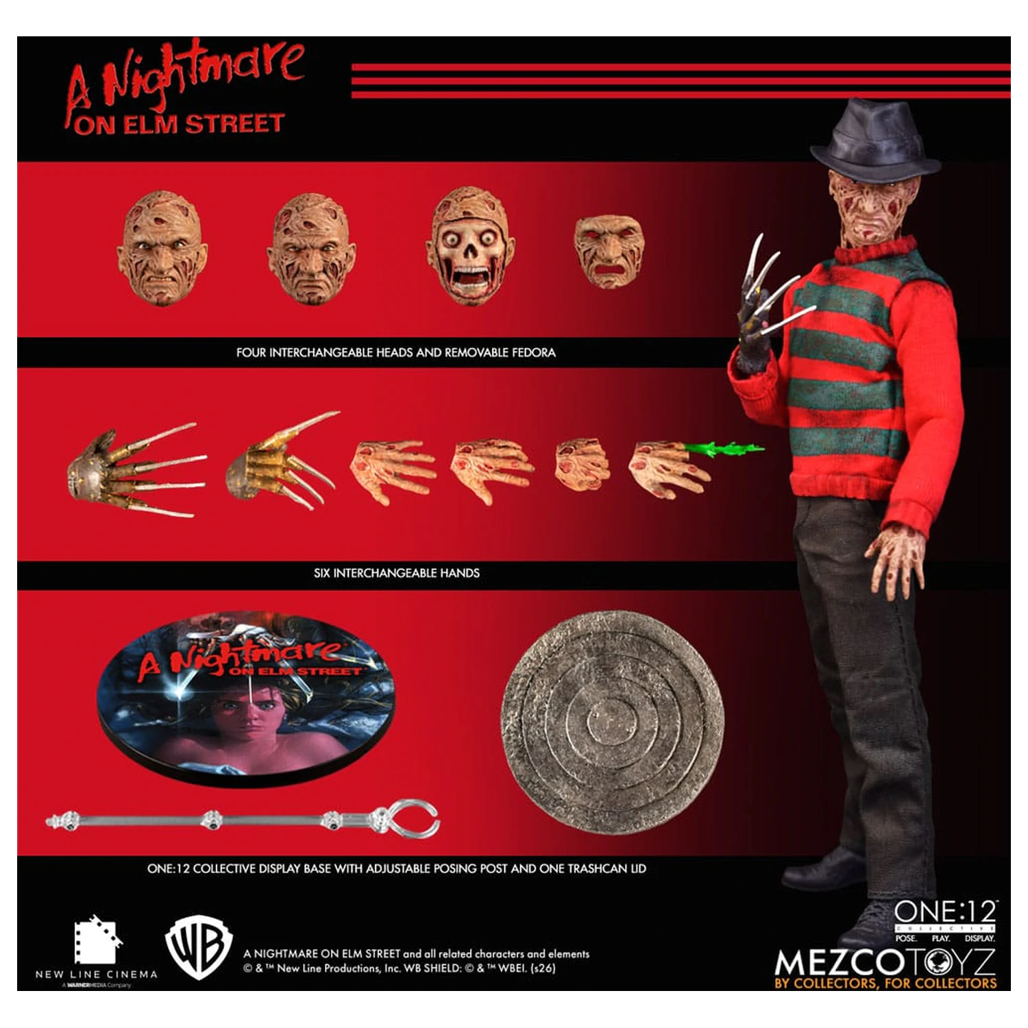 Nightmare On Elm Street figurka akcji 1/12 Freddy Krueger 17 cm zdjęcie produktu