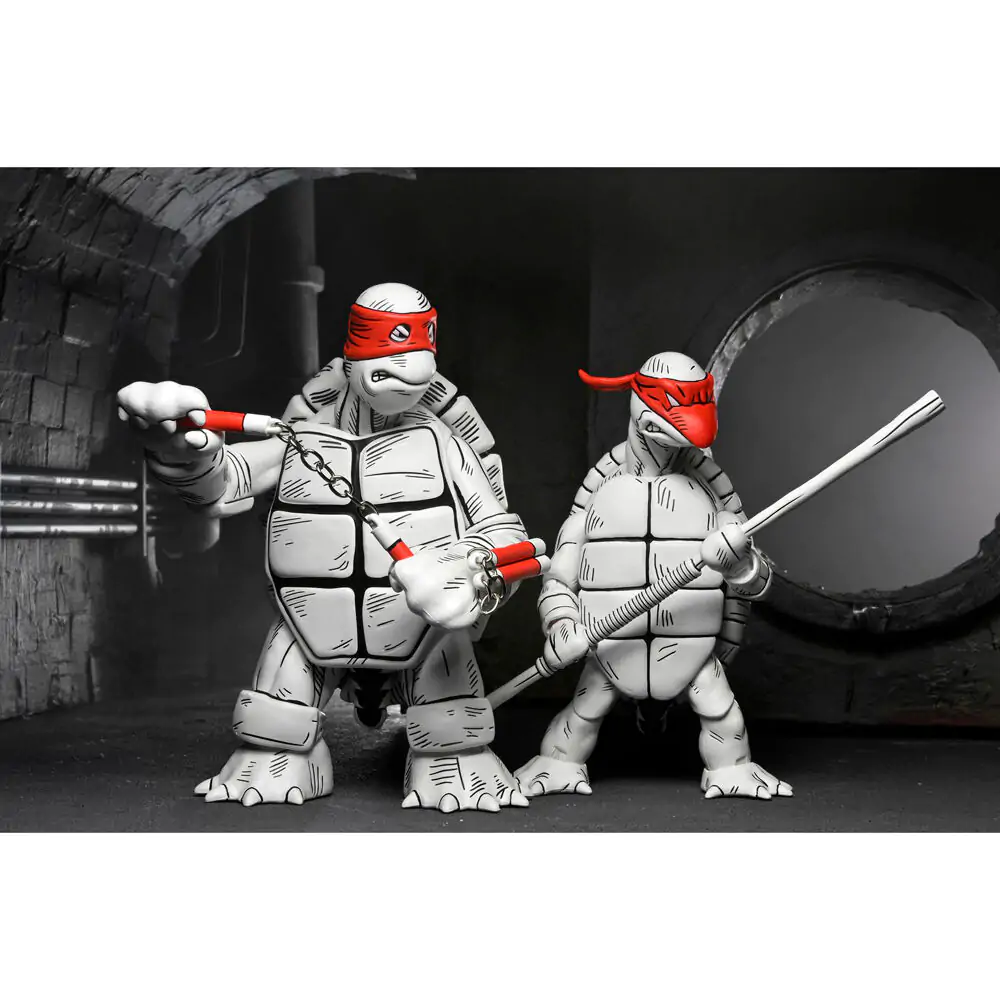 Ninja Turtles Teenage Mutant Ninja The First Turtles Black & White pack 2 figurki 18cm zdjęcie produktu