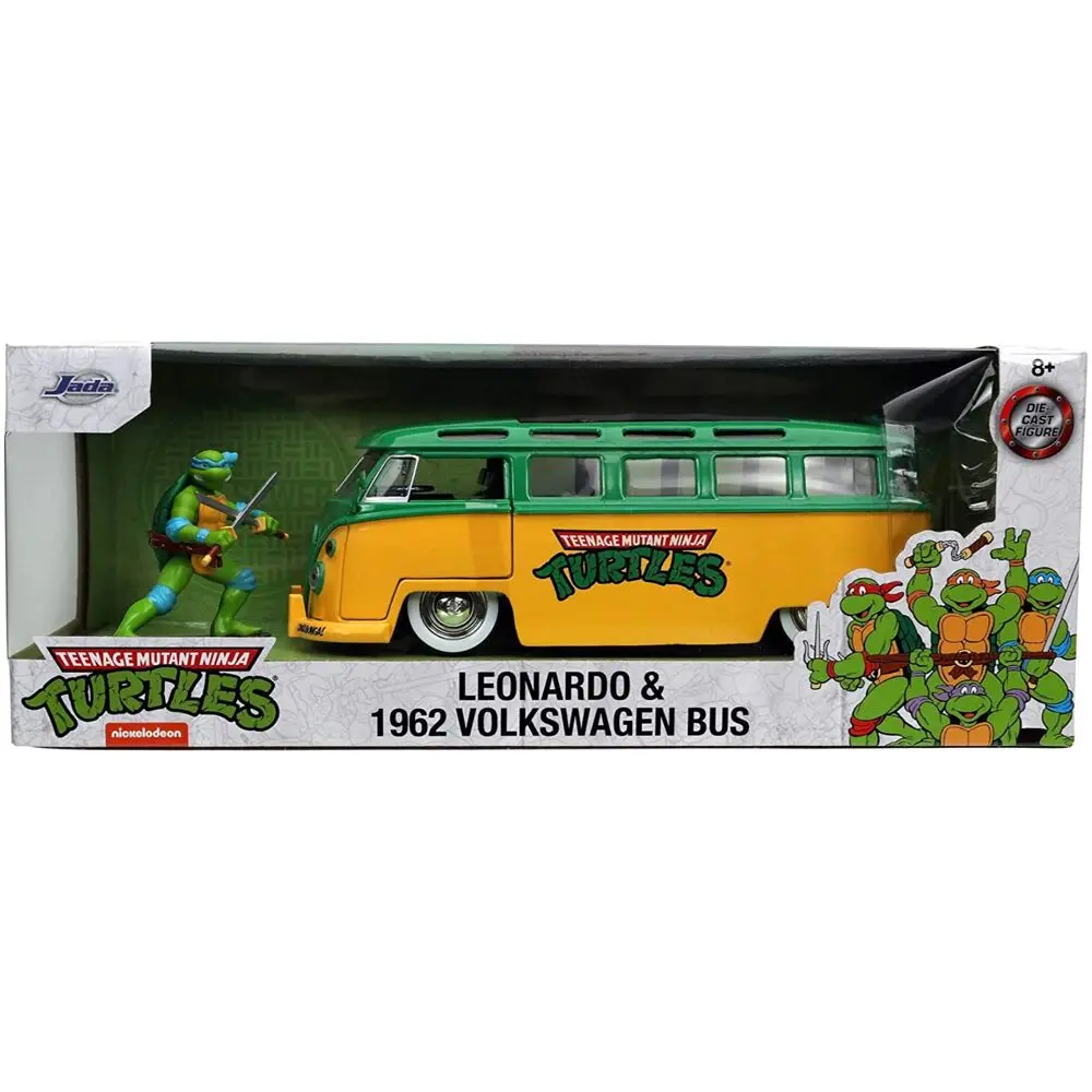 Teenage Mutant Ninja Turtles Diecast Model 1/24 1962 VW Bus Leonardo - Model odlewany zdjęcie produktu