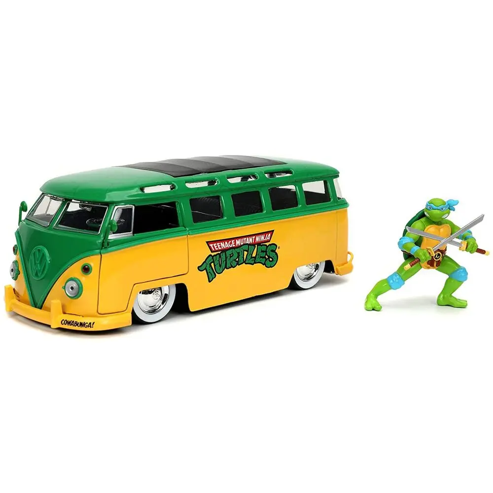 Teenage Mutant Ninja Turtles Diecast Model 1/24 1962 VW Bus Leonardo - Model odlewany zdjęcie produktu