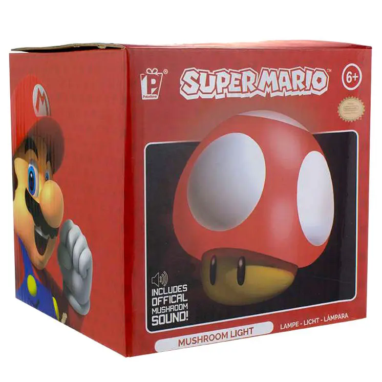 Super Mario Mini Lampka z Dźwiękiem Grzyb 12 cm zdjęcie produktu