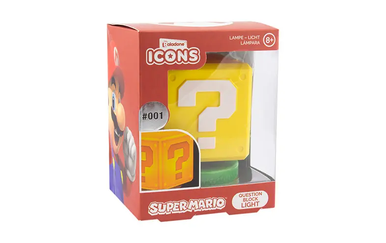 Super Mario 3D Light Question Block Lampa Blok Pytajnik 10 cm zdjęcie produktu