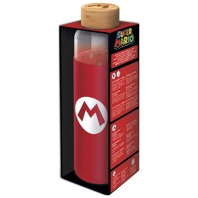 Nintendo Super Mario Bros silikonowe etui szklana butelka 585 ml zdjęcie produktu