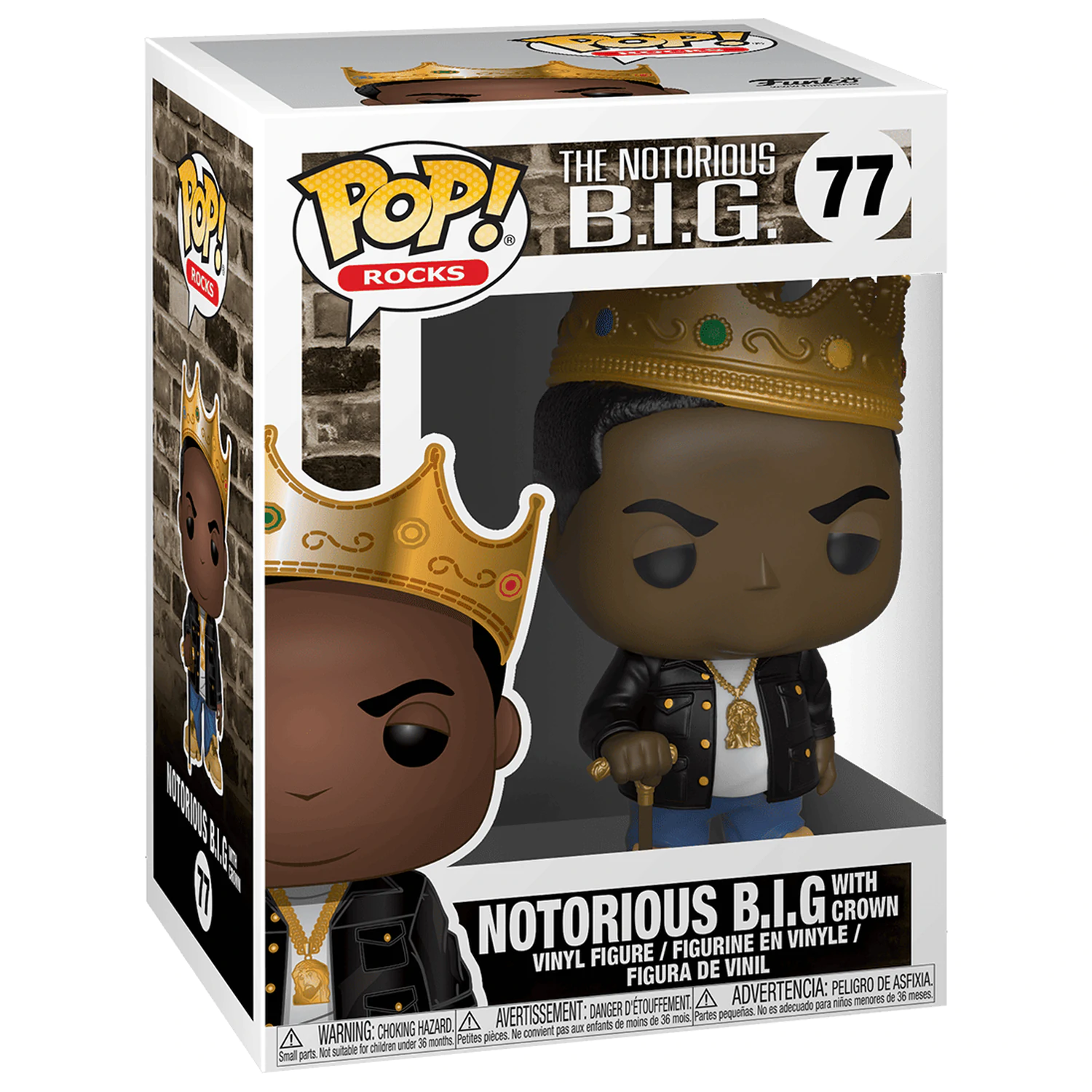 Notorious B.I.G. POP! Rocks Winyl Figurkowiec Notorious B.I.G. z Koroną 9 cm zdjęcie produktu