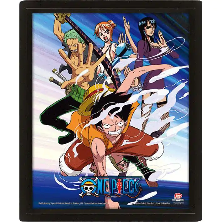 One Piece 3D Lenticular Plakat Straw Hat Pirates Assault 26 x 20 cm zdjęcie produktu