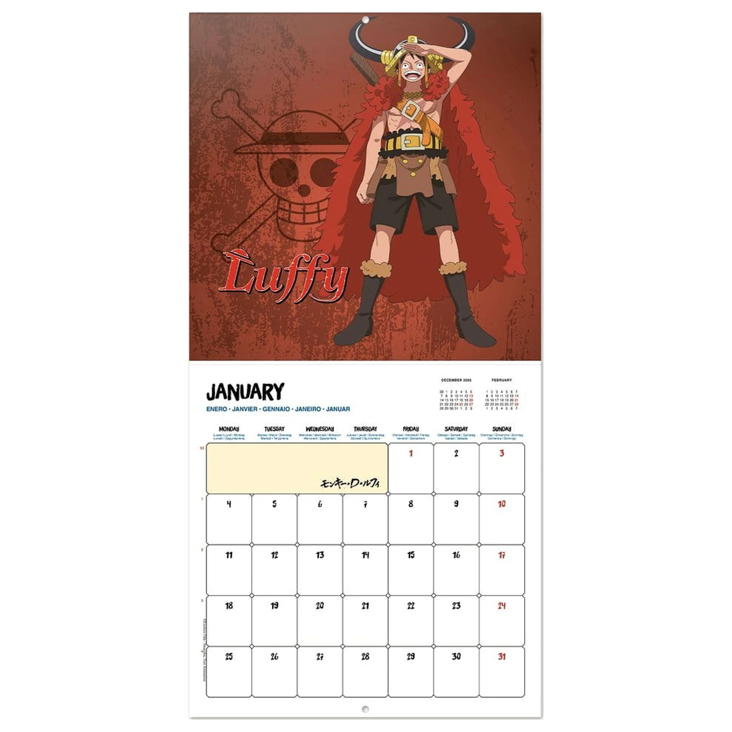 One Piece Kalendarz ścienny 2027 30 x 30 cm zdjęcie produktu
