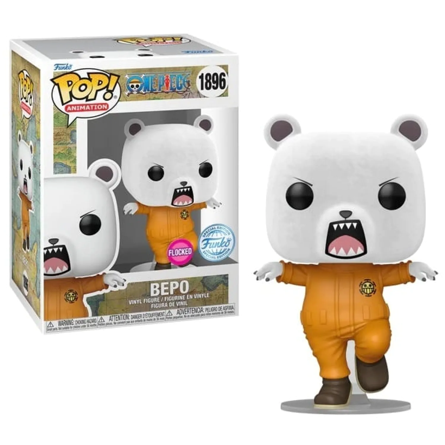 One Piece Funko POP! Animation Figurka winylowa Bepo (Flocked) Exclusive 9 cm zdjęcie produktu