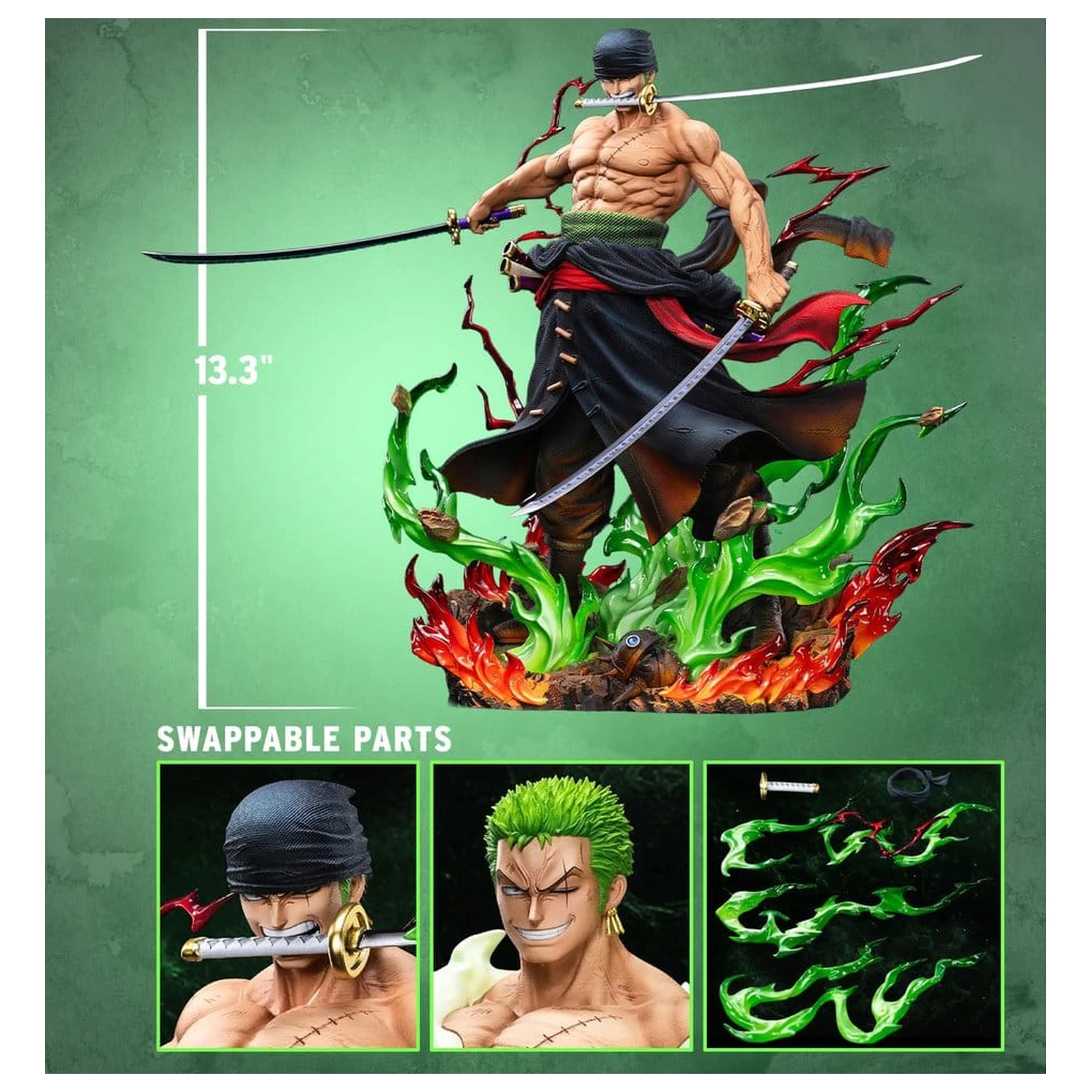 One Piece Legendary Straw Hat Crew Series Statua Roronoa Zoro (Premium Version) 34 cm zdjęcie produktu