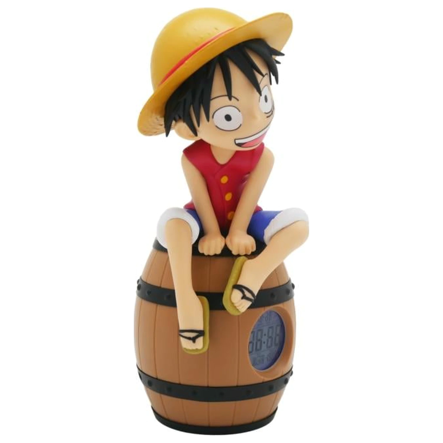 ONE PIECE Luffy na beczce LED Podświetlany Budzik 28 cm zdjęcie produktu