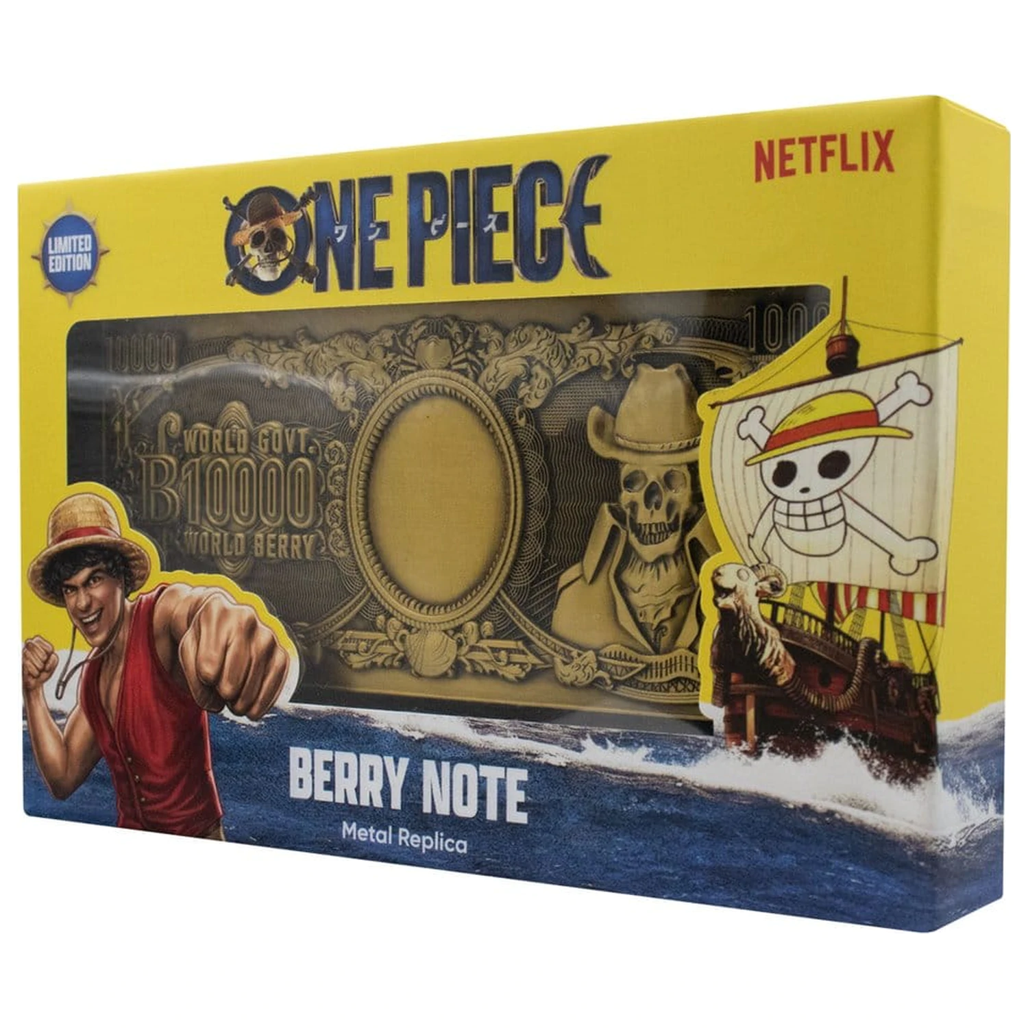 One Piece Replika 10,000 World Berry Metalowy Banknot 6 x 15 cm zdjęcie produktu