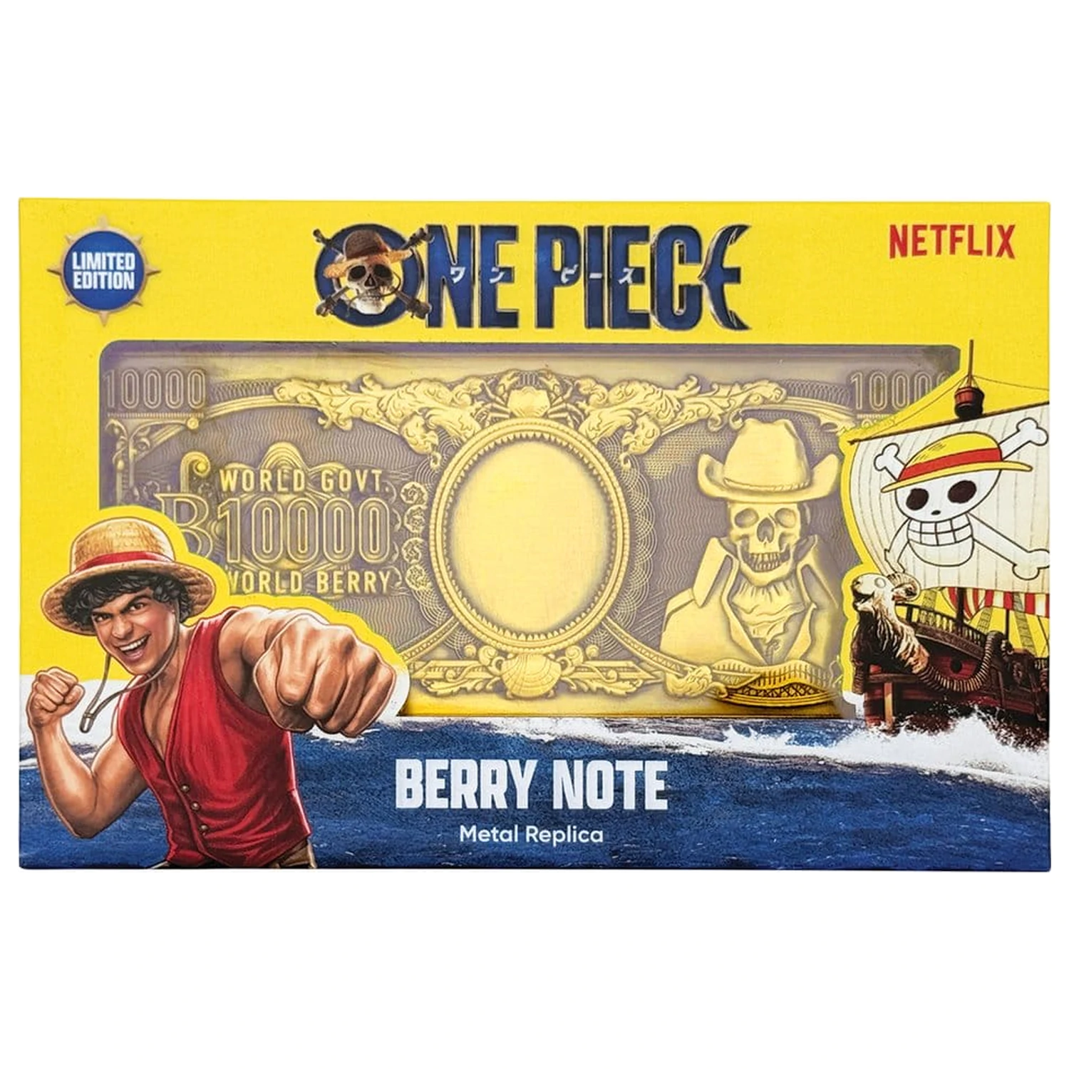 One Piece Replika 10,000 World Berry Metalowy Banknot 6 x 15 cm zdjęcie produktu
