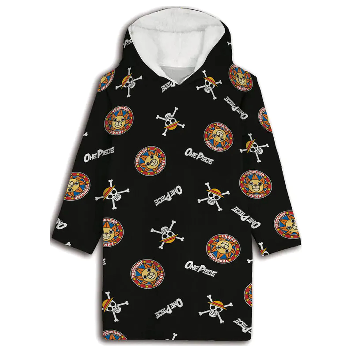 One Piece Thousand Sunny Noszowy pluszowy koc polarowy Poncho 7-14 lat zdjęcie produktu