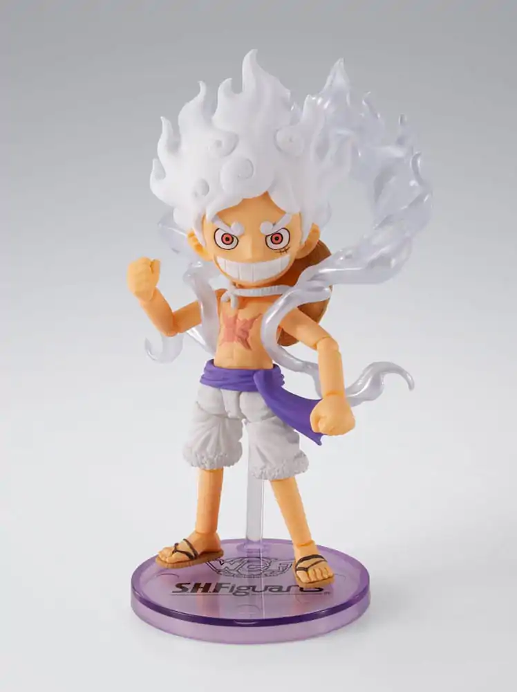 Figurki kolekcjonerskie One Piece World x S.H. Figuarts Figurka akcji Monkey D. Luffy Gear 5 8 cm zdjęcie produktu