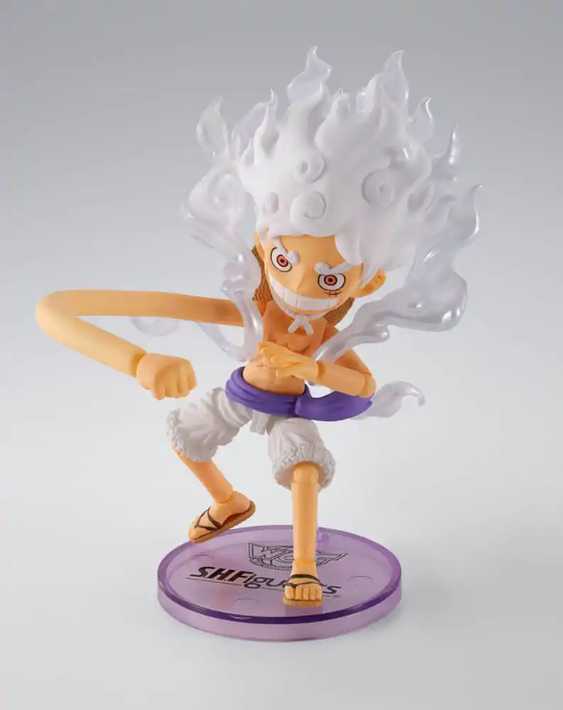 Figurki kolekcjonerskie One Piece World x S.H. Figuarts Figurka akcji Monkey D. Luffy Gear 5 8 cm zdjęcie produktu