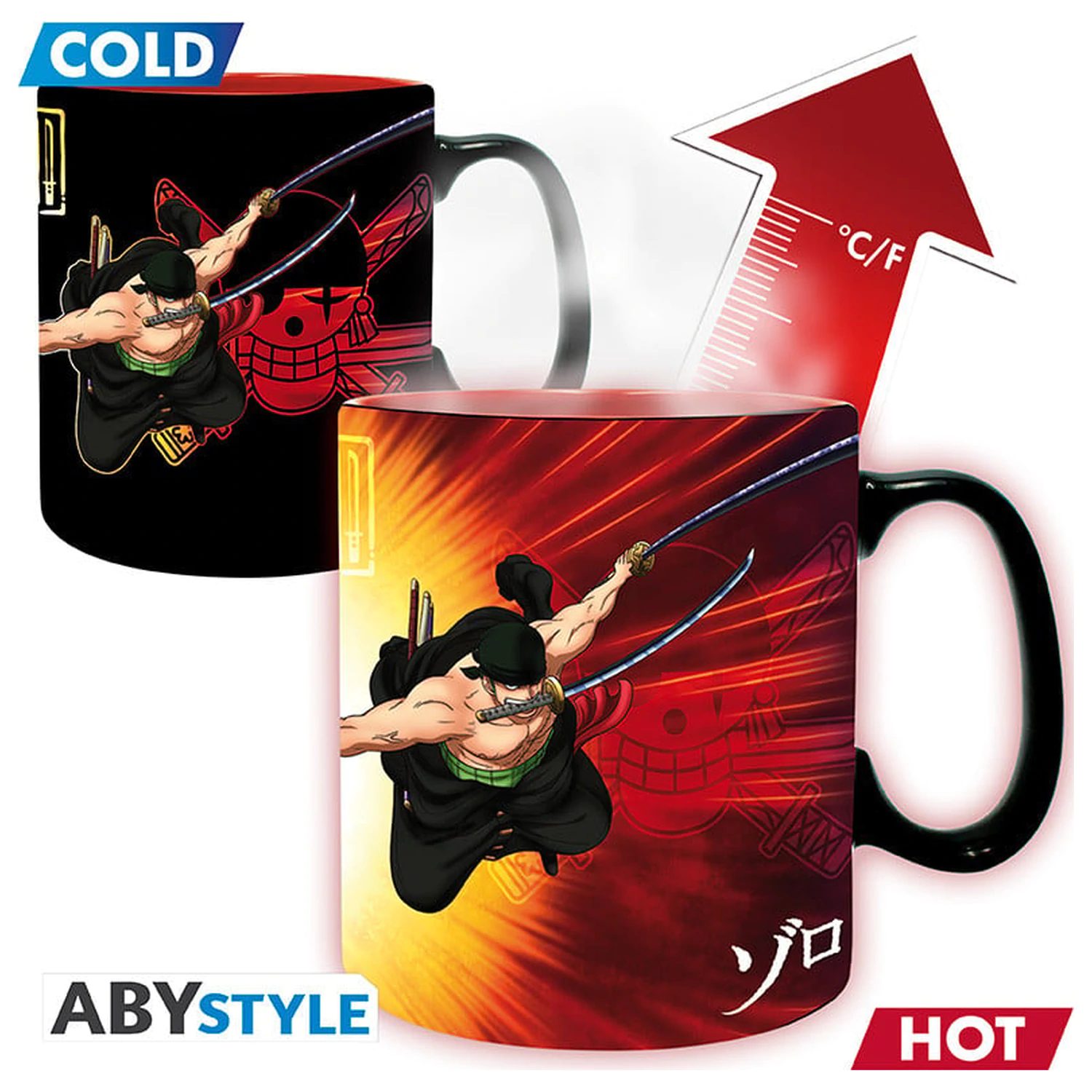 One Piece Zoro & Sanji Kubek Zmieniający Kolor Pod Wpływem Ciepła 460 ml zdjęcie produktu