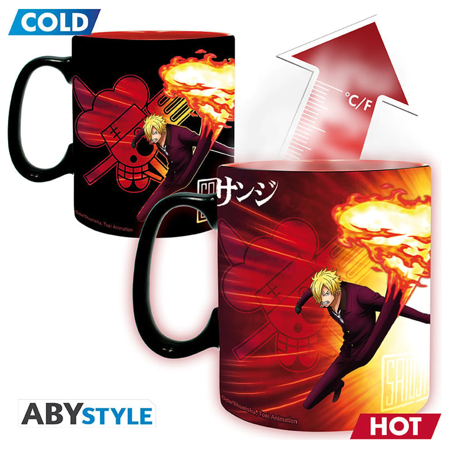 One Piece Zoro & Sanji Kubek Zmieniający Kolor Pod Wpływem Ciepła 460 ml zdjęcie produktu