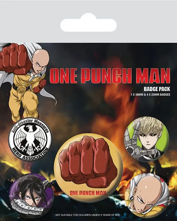 One Punch Man przypinki z agrafką 5-Pack Destructive zdjęcie produktu