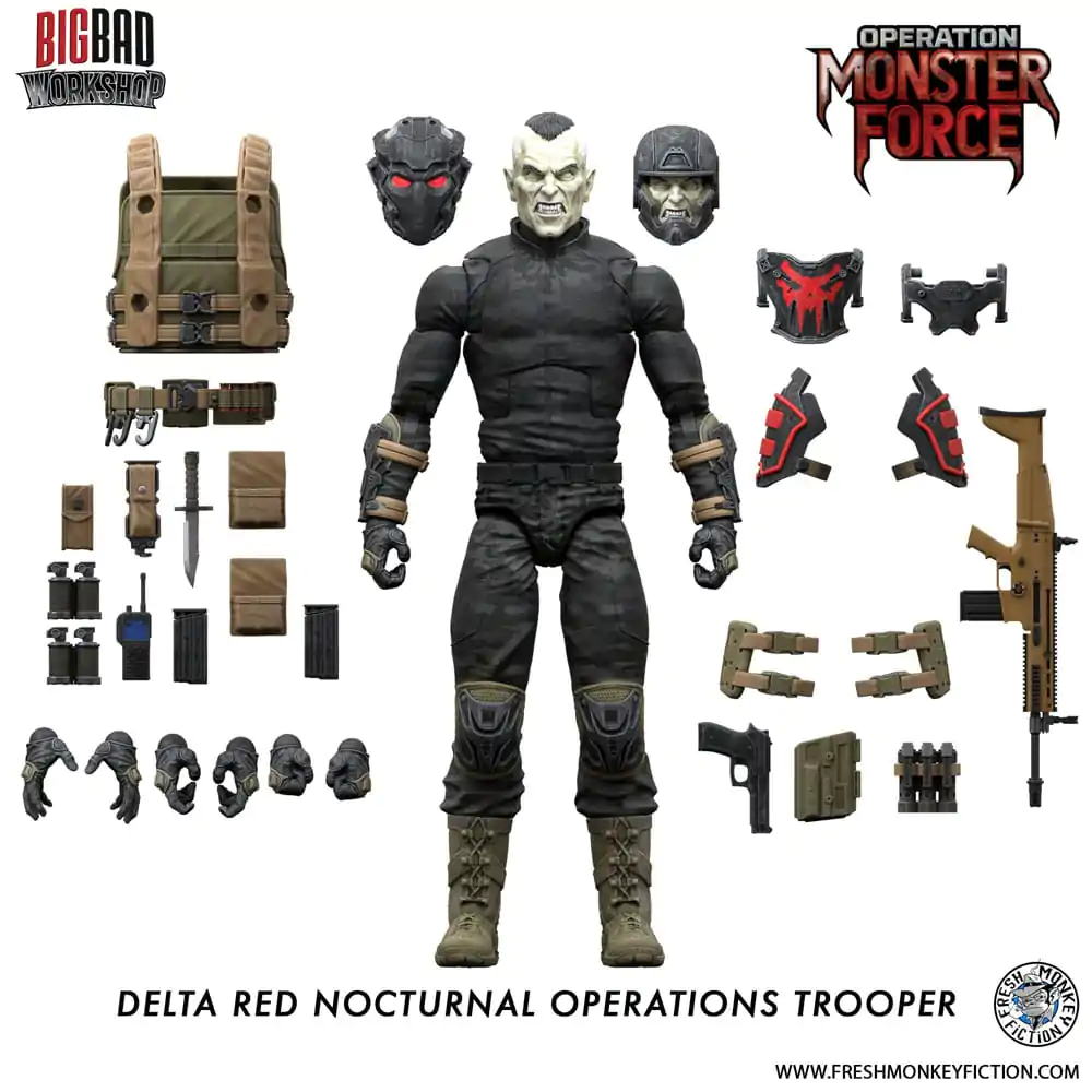 Operation: Monster Force Figurka Akcji 1/12 Delta Red Nocturnal Operations Trooper 15 cm zdjęcie produktu