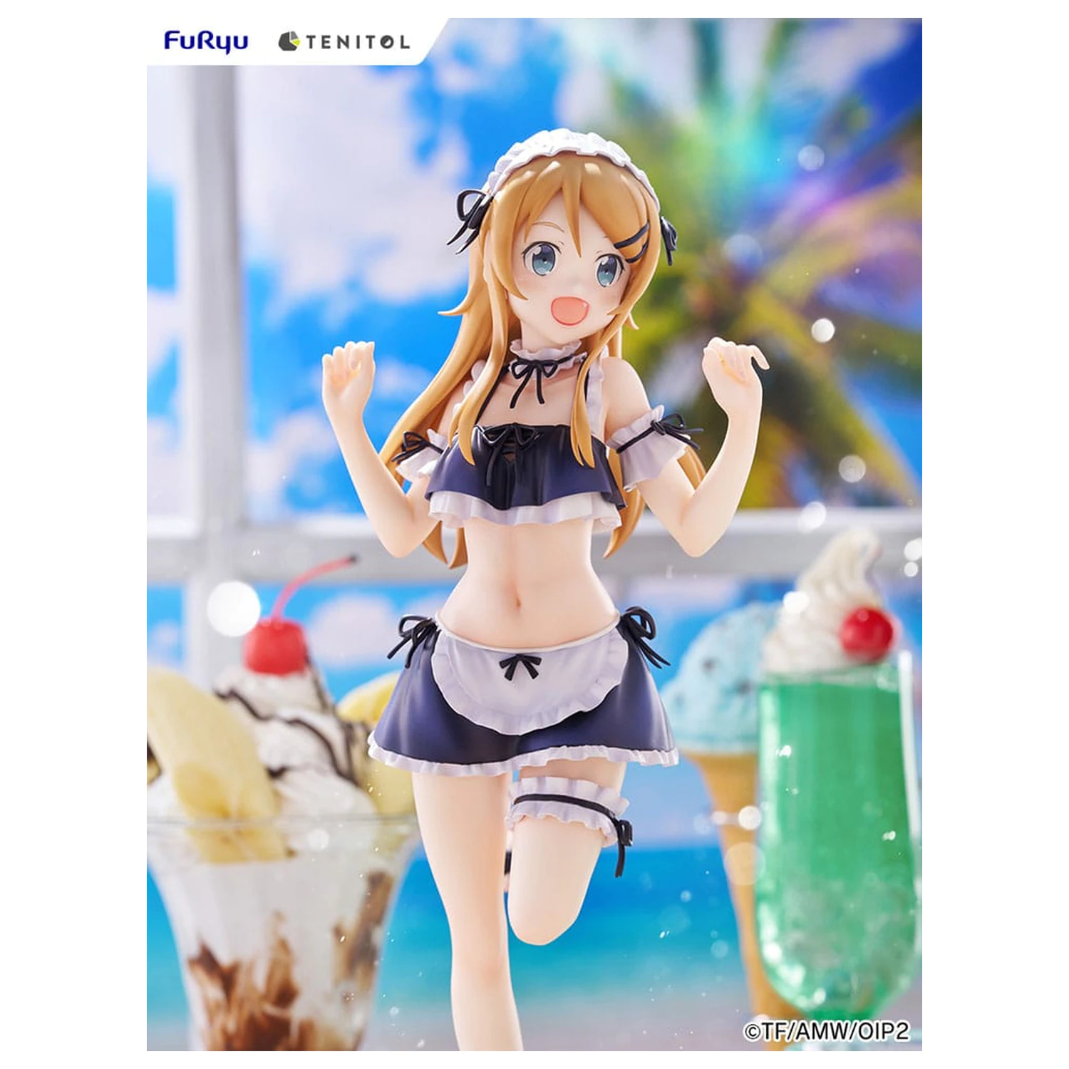 Ore no Imouto ga Konna ni Kawaii Wake ga Nai. Tenitol Tall PVC Statue Kousaka Kirino swimsuits maid Ver. 30 cm zdjęcie produktu