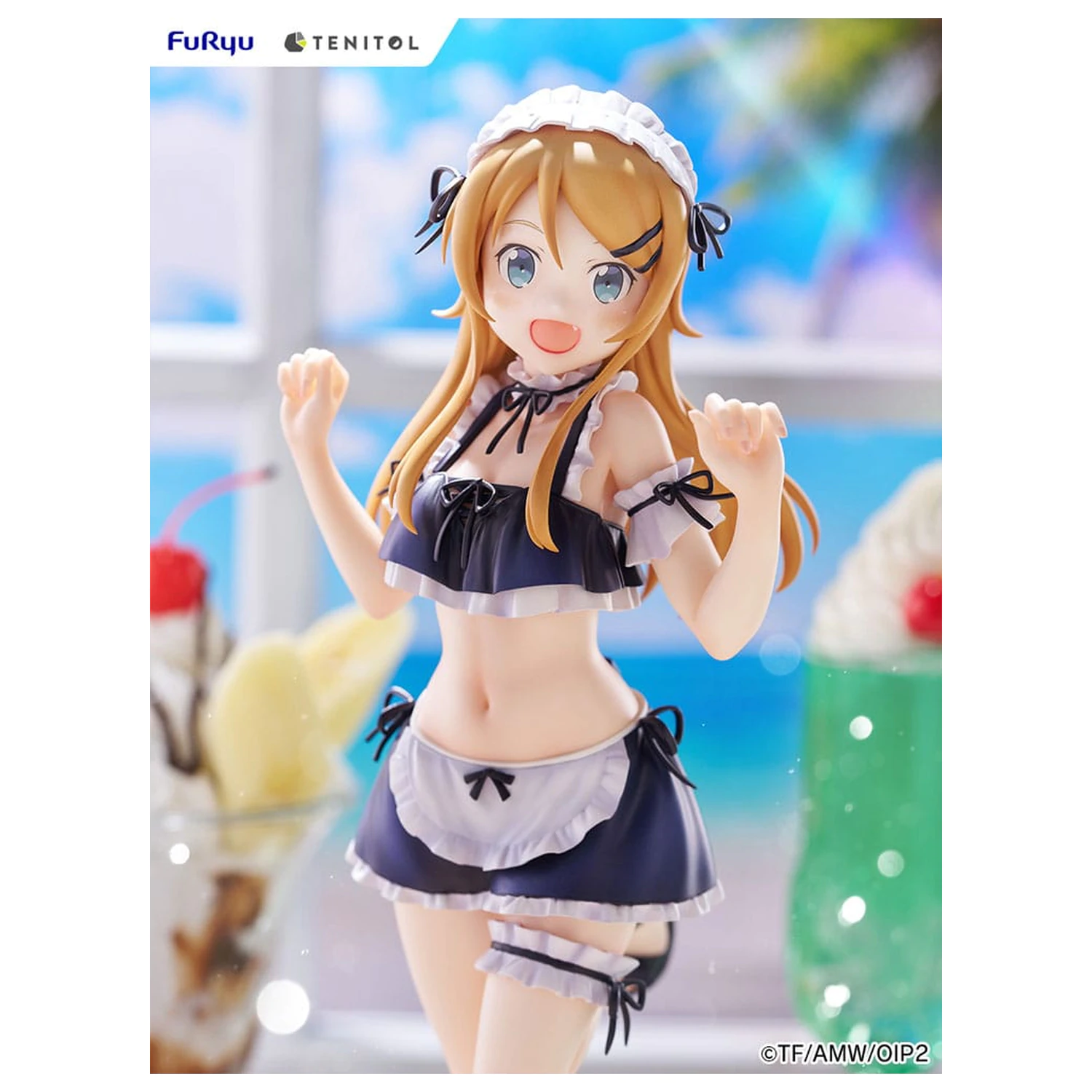 Ore no Imouto ga Konna ni Kawaii Wake ga Nai. Tenitol Tall PVC Statue Kousaka Kirino swimsuits maid Ver. 30 cm zdjęcie produktu
