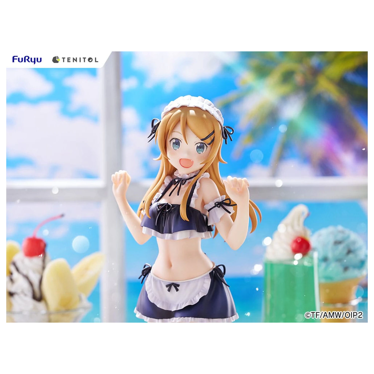 Ore no Imouto ga Konna ni Kawaii Wake ga Nai. Tenitol Tall PVC Statue Kousaka Kirino swimsuits maid Ver. 30 cm zdjęcie produktu