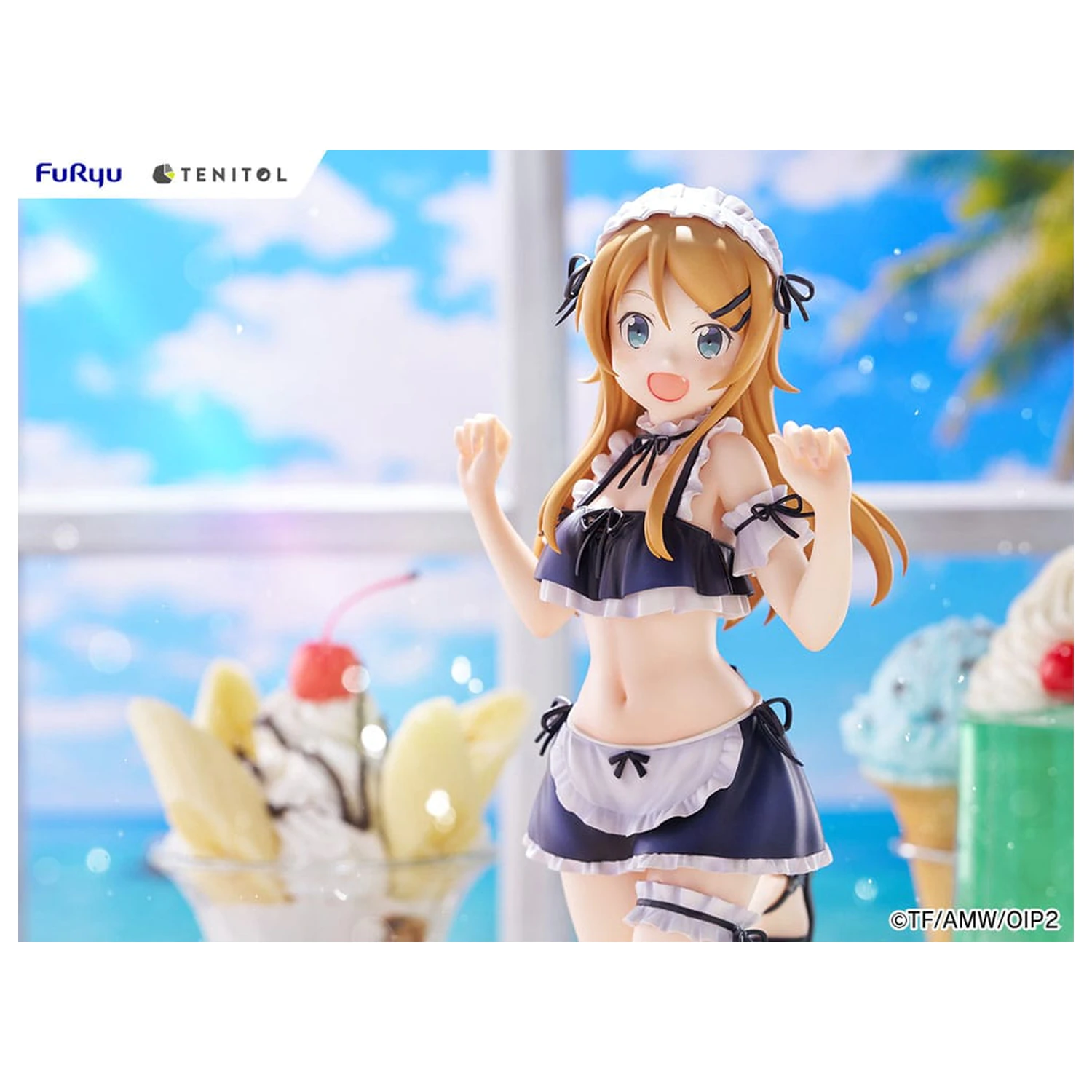 Ore no Imouto ga Konna ni Kawaii Wake ga Nai. Tenitol Tall PVC Statue Kousaka Kirino swimsuits maid Ver. 30 cm zdjęcie produktu