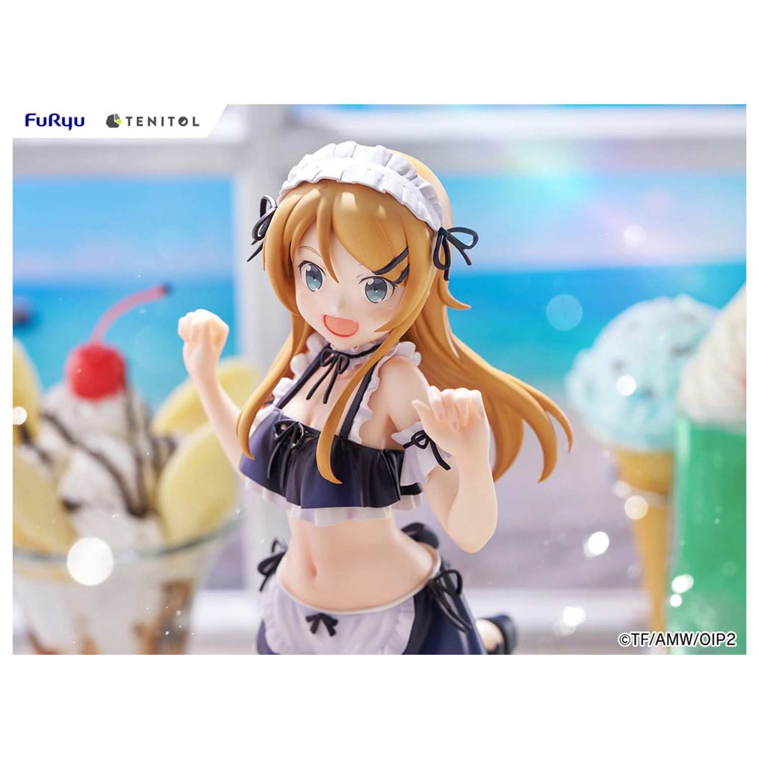 Ore no Imouto ga Konna ni Kawaii Wake ga Nai. Tenitol Tall PVC Statue Kousaka Kirino swimsuits maid Ver. 30 cm zdjęcie produktu