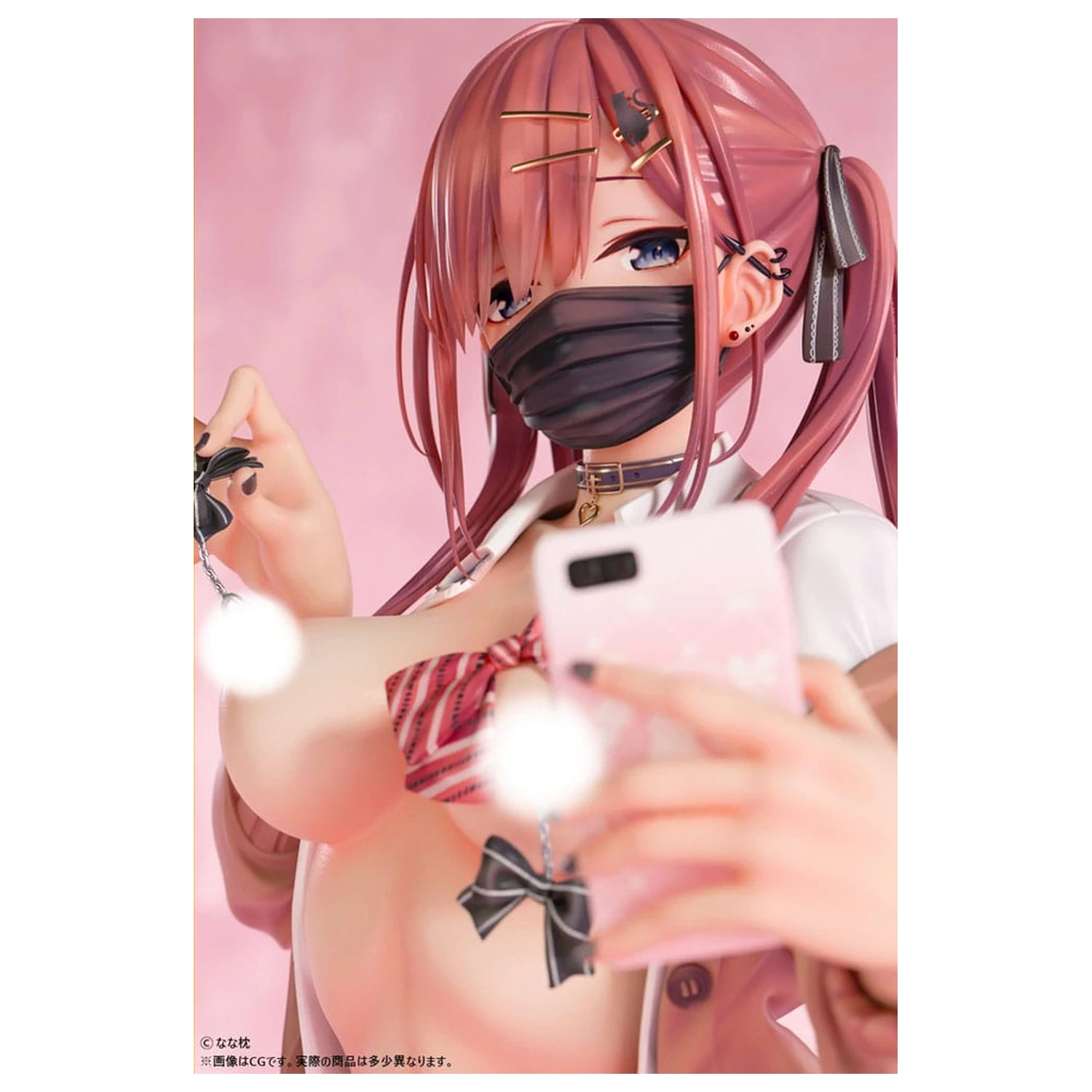 Figurka Original Character 1/5 Rudo-włosa Gyaru-Chan w masce, ilustracja Nanamakura, 29 cm zdjęcie produktu