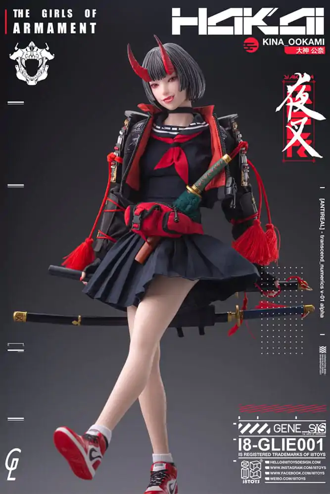 Oryginalna postać i8Toys x Gharliera Figurka Akcji 1/6 The Girls of Armament Kina Ookami 28 cm zdjęcie produktu