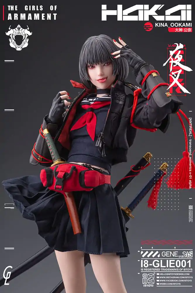 Oryginalna postać i8Toys x Gharliera Figurka Akcji 1/6 The Girls of Armament Kina Ookami 28 cm zdjęcie produktu