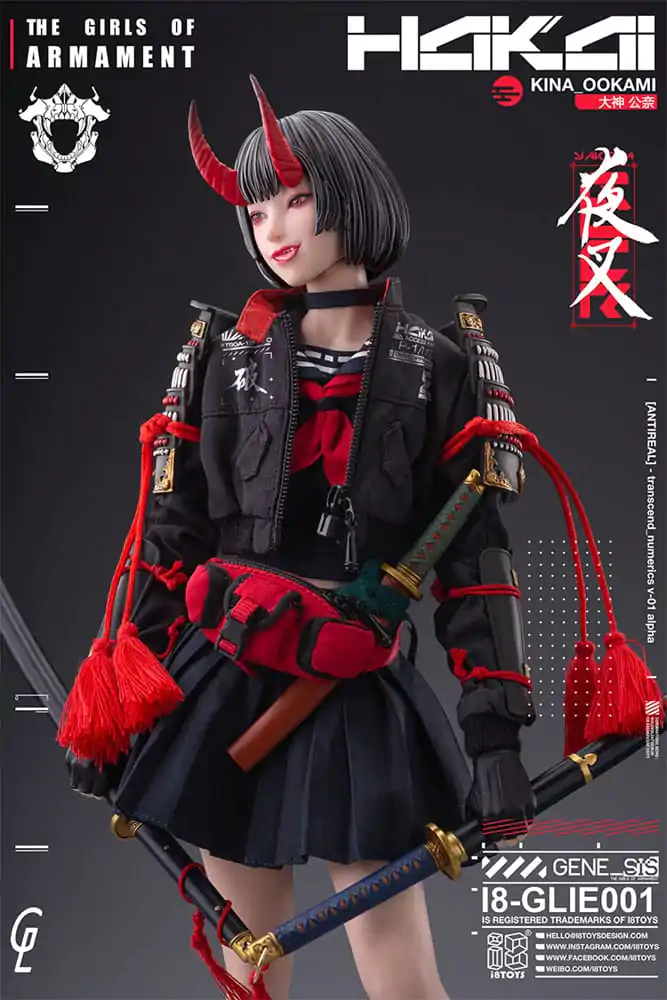 Oryginalna postać i8Toys x Gharliera Figurka Akcji 1/6 The Girls of Armament Kina Ookami 28 cm zdjęcie produktu