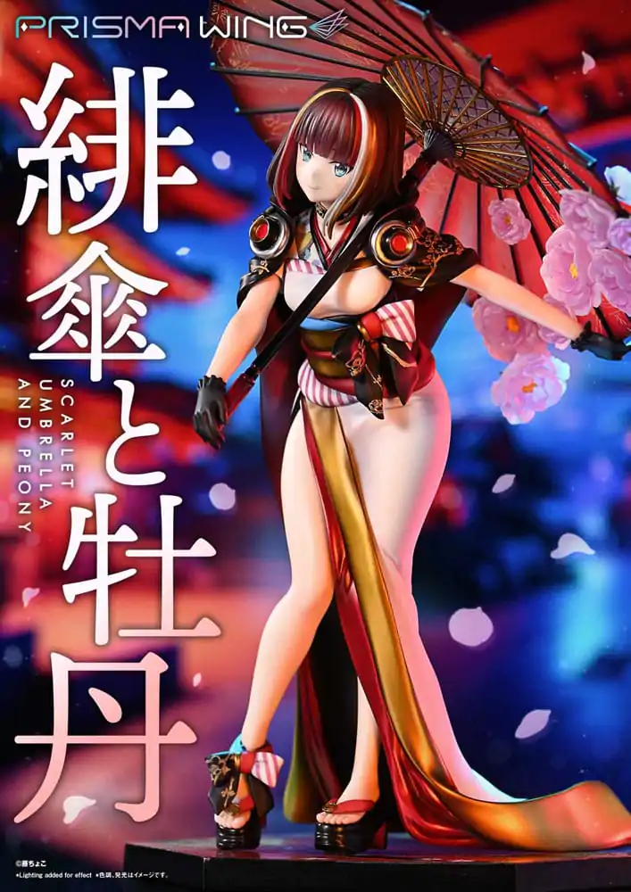 Oryginalna ilustracja od Fuzichoco Prisma Wing PVC Statuetka 1/7 Scarlet Umbrella And Peony Deluxe Version 32 cm zdjęcie produktu