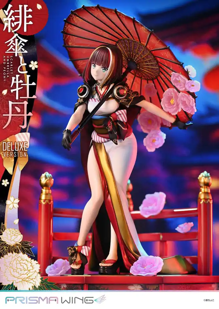 Oryginalna ilustracja od Fuzichoco Prisma Wing PVC Statuetka 1/7 Scarlet Umbrella And Peony Deluxe Version 32 cm zdjęcie produktu