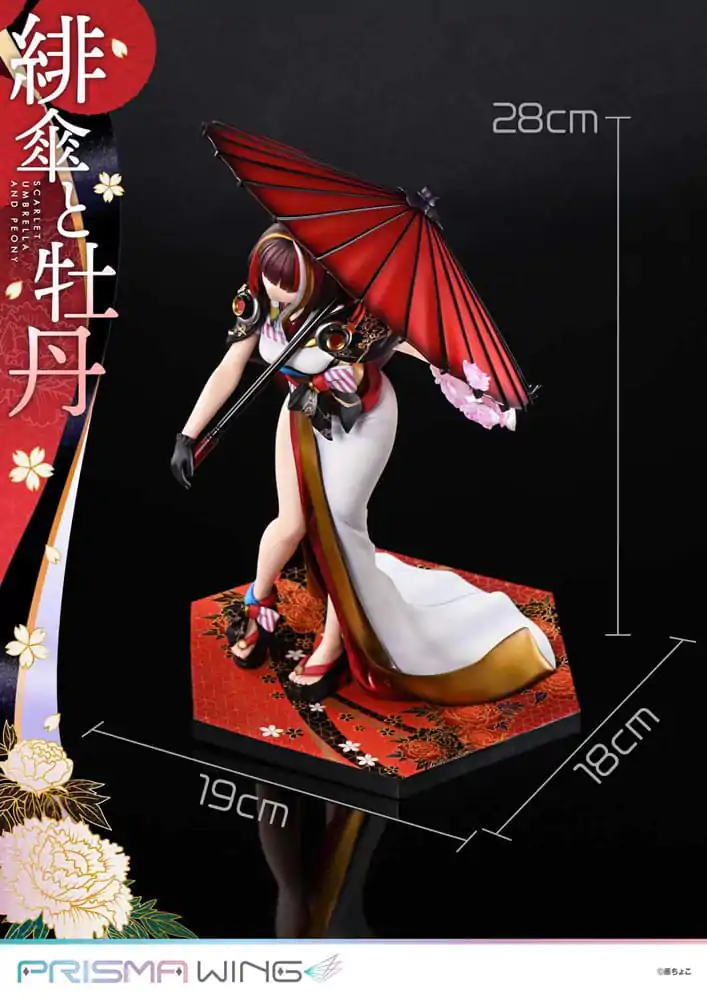 Oryginalna ilustracja od Fuzichoco Prisma Wing PVC Statuetka 1/7 Scarlet Umbrella And Peony Deluxe Version 32 cm zdjęcie produktu