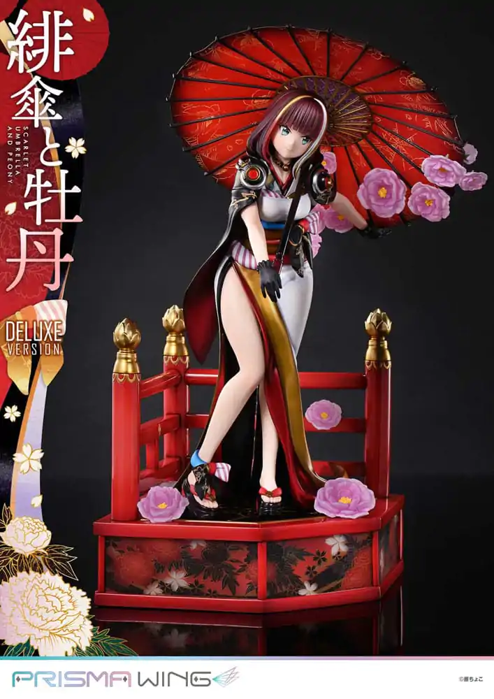 Oryginalna ilustracja od Fuzichoco Prisma Wing PVC Statuetka 1/7 Scarlet Umbrella And Peony Deluxe Version 32 cm zdjęcie produktu