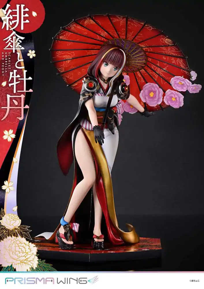Oryginalna ilustracja od Fuzichoco Prisma Wing PVC Statuetka 1/7 Scarlet Umbrella And Peony Deluxe Version 32 cm zdjęcie produktu