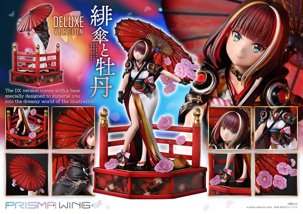Oryginalna ilustracja od Fuzichoco Prisma Wing PVC Statuetka 1/7 Scarlet Umbrella And Peony Deluxe Version 32 cm zdjęcie produktu