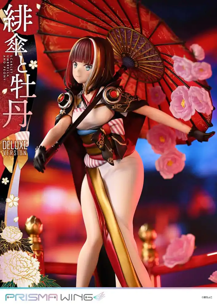Oryginalna ilustracja od Fuzichoco Prisma Wing PVC Statuetka 1/7 Scarlet Umbrella And Peony Deluxe Version 32 cm zdjęcie produktu