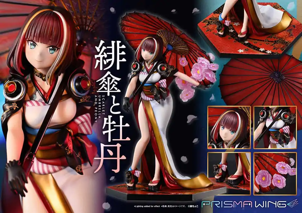 Oryginalna Ilustracja od Fuzichoco Prisma Wing PVC Statua 1/7 Scarlet Umbrella And Peony 28 cm zdjęcie produktu